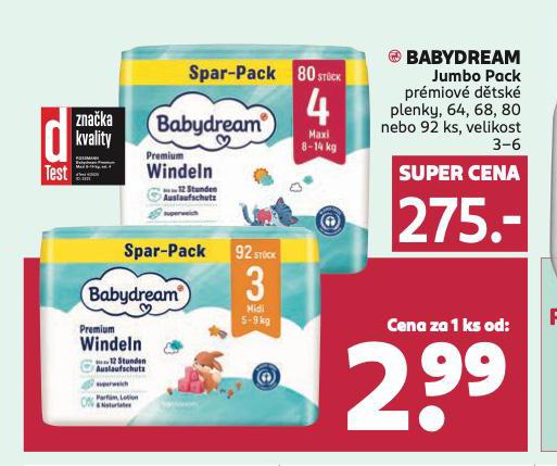 BABYDREAM JUMBO PACK DTSK PLENY