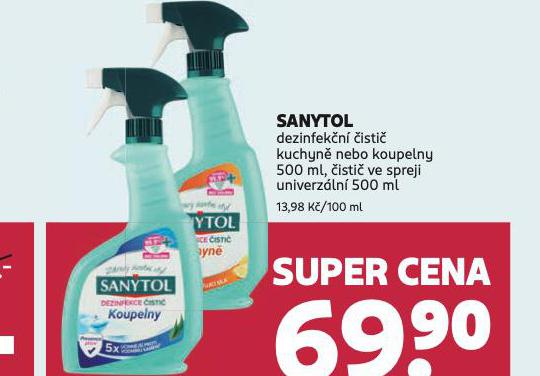 SANYTOL DEZINFEKN ISTI NA KOUPELNY A KUCHYN