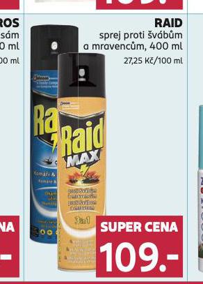 RAID SPREJ PROTI VBM A MRAVENCM