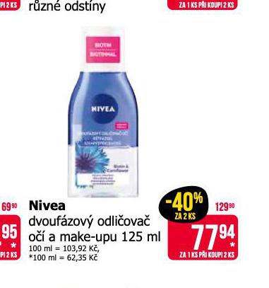 NIVEA DVOUFZOV ODLIOVA O A MAKE-UPU