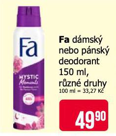 FA DEODORANT