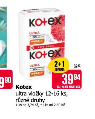 KOTEX ULTRA VLOKY