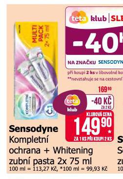 SENSODYNE KOMPLETN OCHRANA + WHITENING ZUBN PASTA