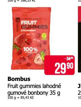 BOMBUS FRUIT GUMMIES LAHODN GUMOV BONBONY
