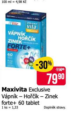 MAXIVITA EXCLUSIVE VPNK - HOK - ZINEK