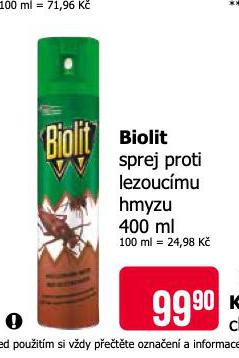 BIOLIT SPREJ PROTI LEZOUCMU HMYZU