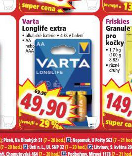 VARTA LONGLIFE BATERIE