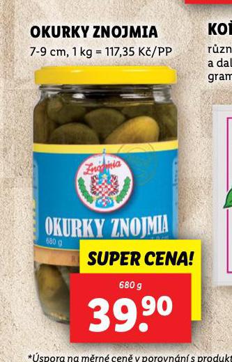 OKURKY ZNOJMIA