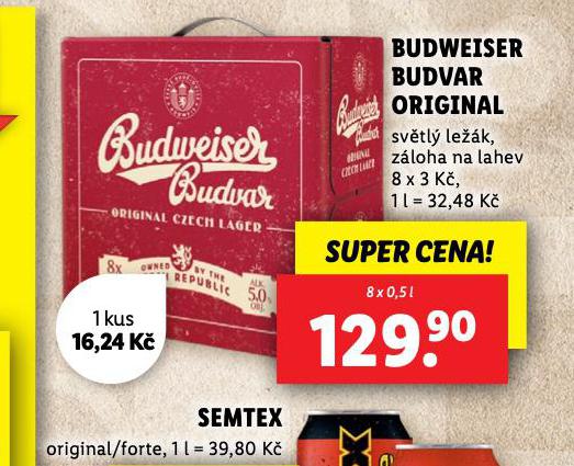 PIVO BUDWEISER BUDVAR ORIGINAL