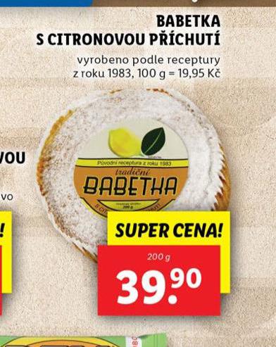 BABETKA S CITRONOVOU PCHUT