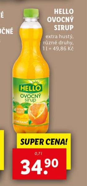 HELLO OVOCN SIRUP