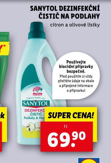 SANYTOL DEZINFEKN ISTI NA PODLAHY