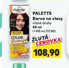 PALETTE BARVA NA VLASY