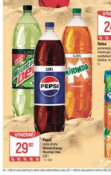 PEPSI, MIRINDA, 7UP, MOUNTAIN DEW