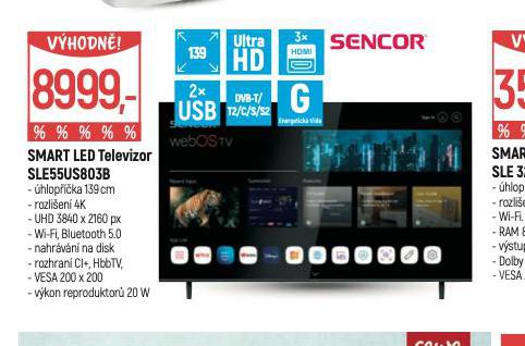 SMART LED TELEVIZOR SENCOR 139 CM
