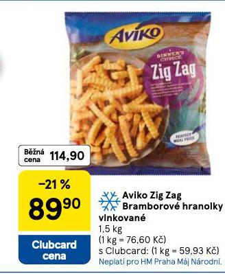 AVIKO ZIG ZAG BRAMBOROV HRANOLKY VLNKOVAN