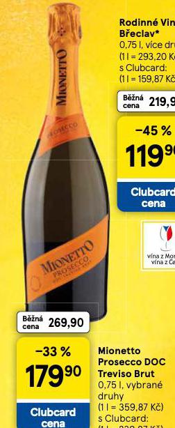 MIONETTO PTROSECCO DOC TREVISO BRUT