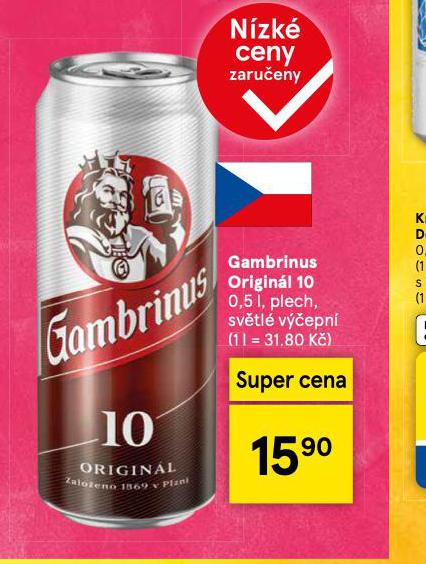 PIVO GAMBRINUS ORIGINL 10
