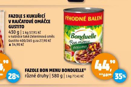 BONDUELLE FAZOLE BON MENU