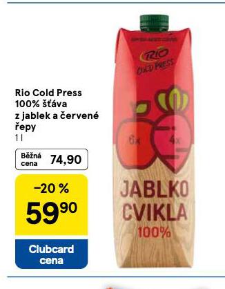 RIO COLD PRESS 100% VA Z JABLEK A ERVEN EPY