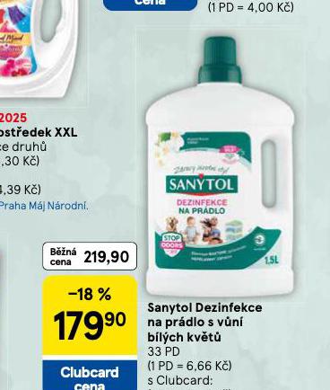 SANYTOL DEZINFEKCE NA PRDLO S VN BLCH KVT