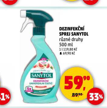 SANYTOL DEZINFEKN SPREJ