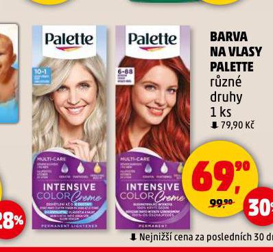 PALETTE BARVA NA VLASY