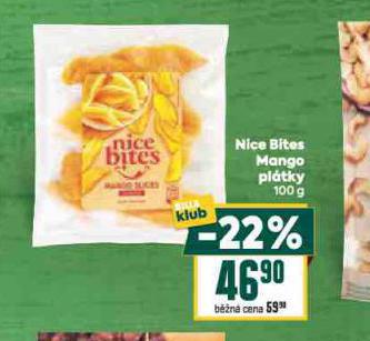 NICE BITES MANGO PLTKY