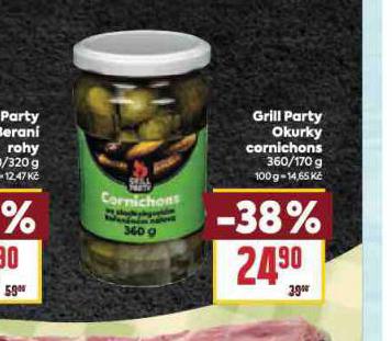 GRILL PARTY OKURKY CORNICHONS