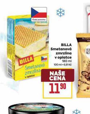 BILLA SMETANOV ZMRZLINA V OPLATCE