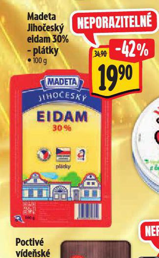 MADETA JIHOESK EIDAM 30% PLTKY
