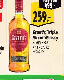 GRANTS TRIPLE WOOD WHISKY