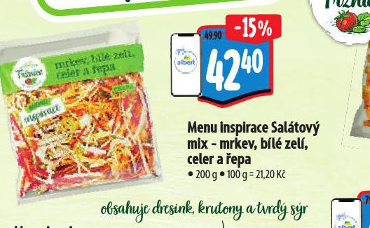 MENU INSPIRACE MIX SALTOV - MRKEV, BL ZEL, CELER A EPA