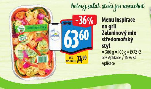 MENU INSPIRACE NA GRIL ZELENINOV MIX STEDOMOSK STYL