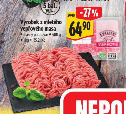 VROBEK Z MLETHO VEPOVHO MASA