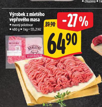 VROBEK Z MLETHO VEPOVHO MASA