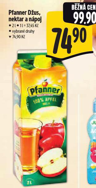 PFANNER DUS, NEKTAR A NPOJ