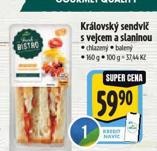 KRLOVSK SENDVI S VEJCEM A SLANINOU