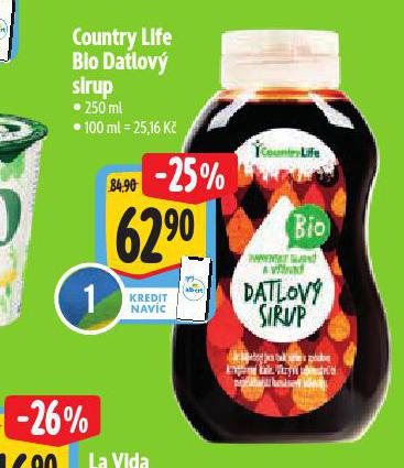 COUNTRY LIFE BIO DATLOV SIRUP