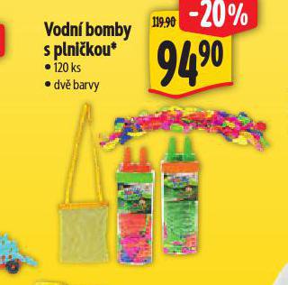 VODN BOMBY S PLNIKOU