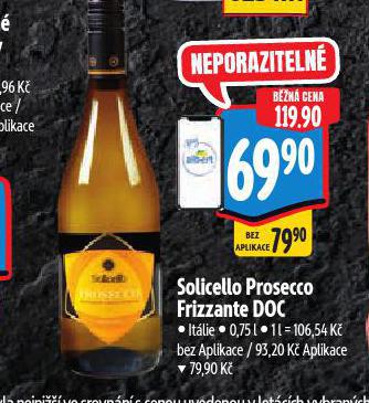 SOLICELLO PROSECCO FRIZZANTE DOC
