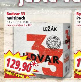 PIVO BUDVAR 33 MULTIPACK