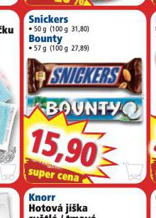 SNICKERS, BOUNTY