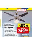 STROPN VENTILTOR S LED SVTIDLEM