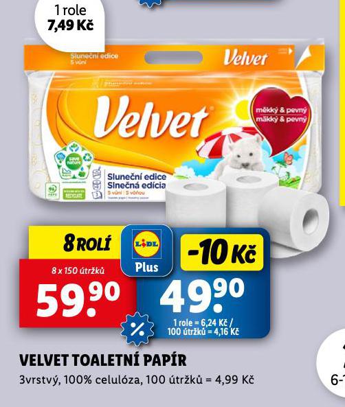 VELEVET TOALETN PAPR
