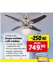 STROPN VENTILTOR S LED SVTIDLEM