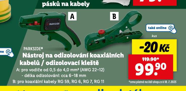 NSTROJ NA ODIZOLOVN KOAXILNCH KABEL