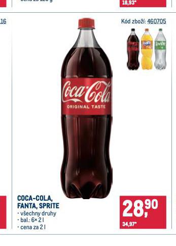 COCA COLA, FANTA, SPRITE