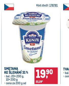 SMETANA KE LEHN 31%
