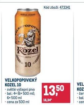 PIVO VELKOPOPOVICK KOZEL 10